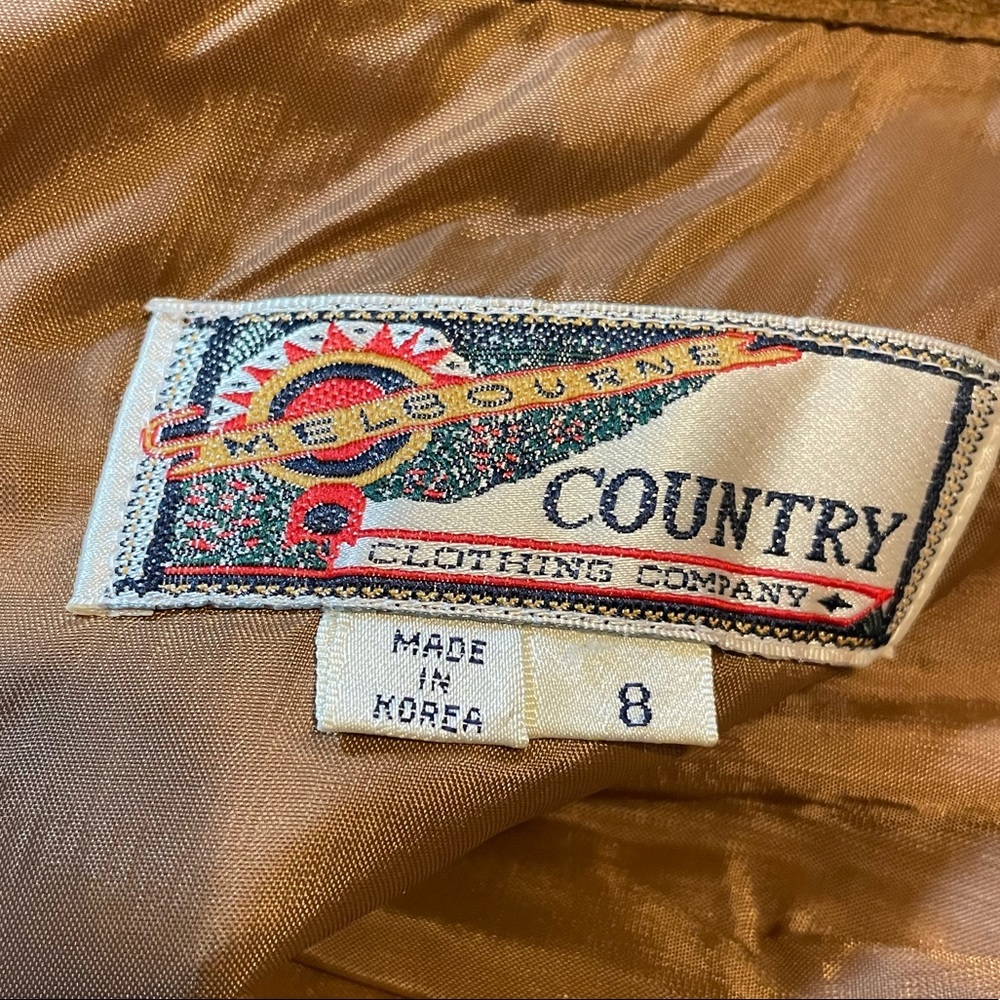 VTG Melbourne Country Clothing Co soft leather fully lined pencil skirt sz 8 - Picture 9 of 11